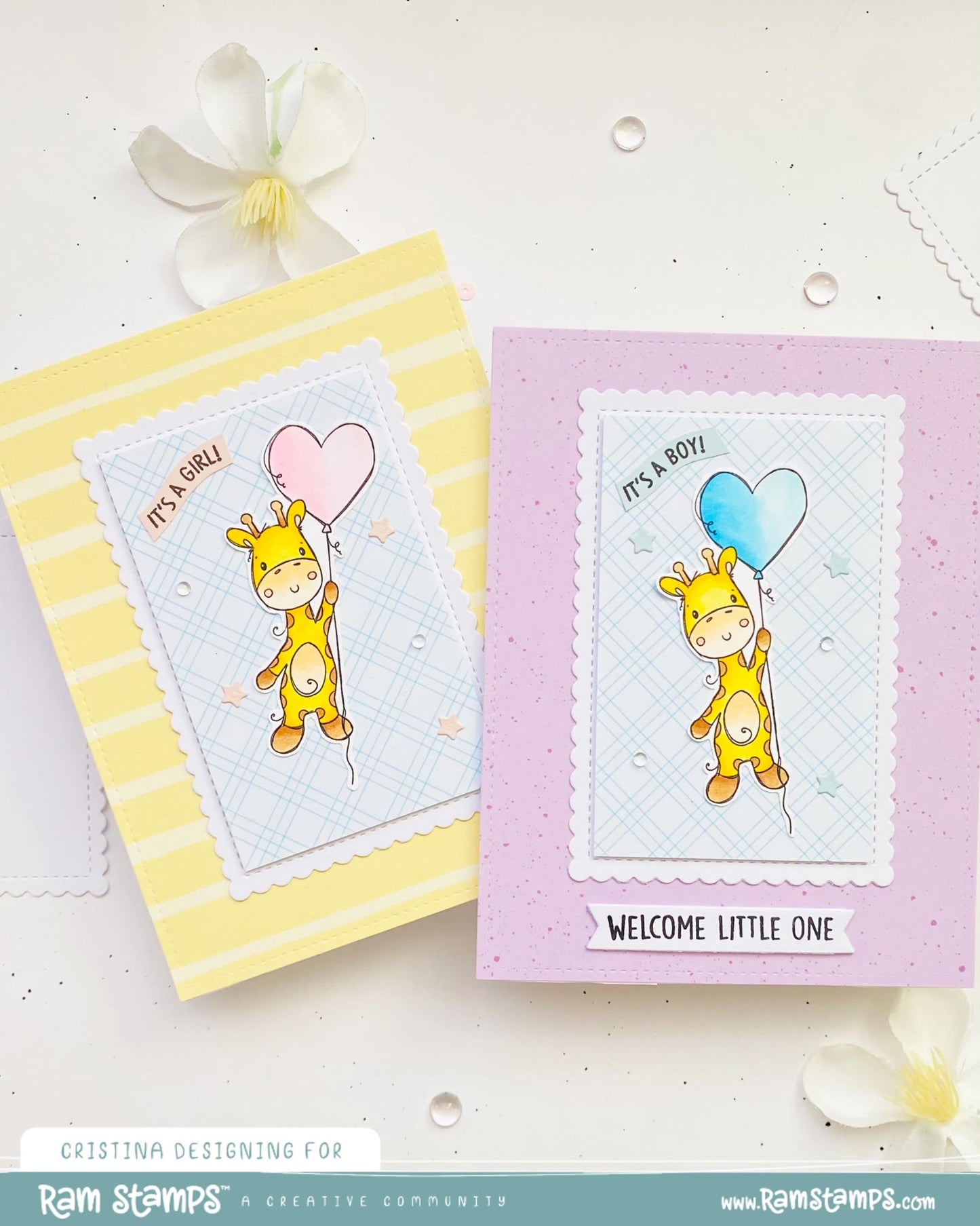 'Animal Valentines - Giraffe' Digital Stamp
