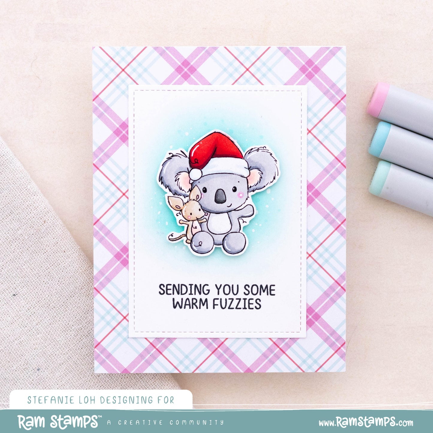 'Holly Jolly Koala' Digital Stamp & Full Colour Graphic