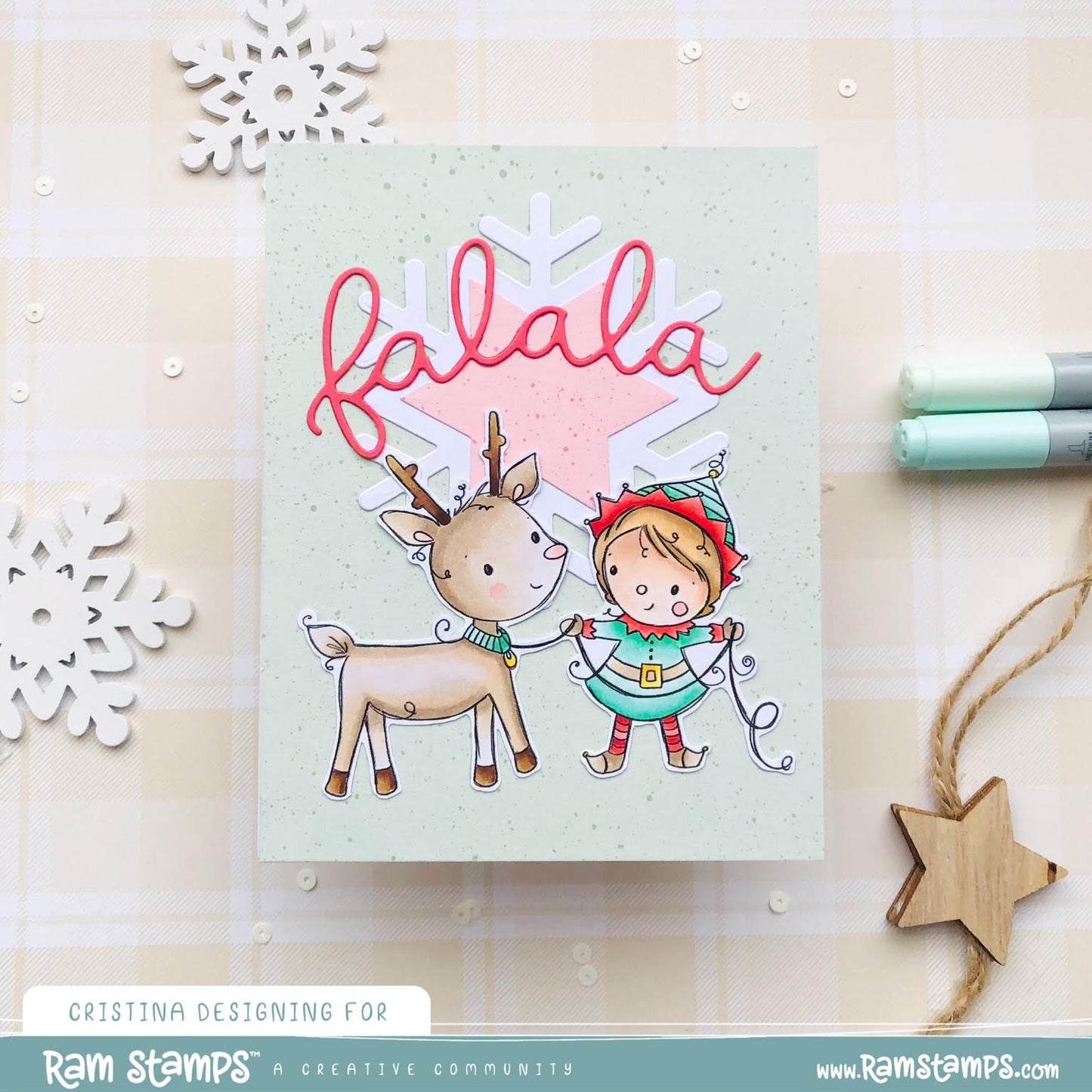 'Holly Jolly Elf' Digital Stamp