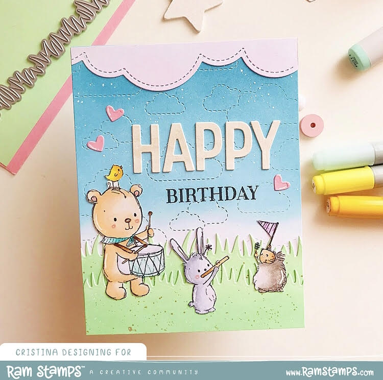 'Animal Parade' Digital Stamp