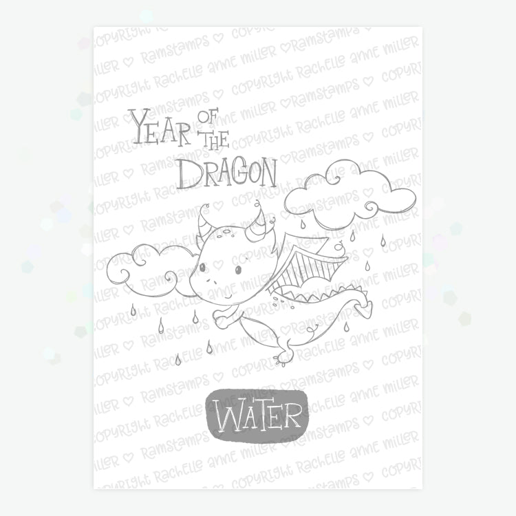 'Year of the Dragon' Digital Stamp & Paper Set