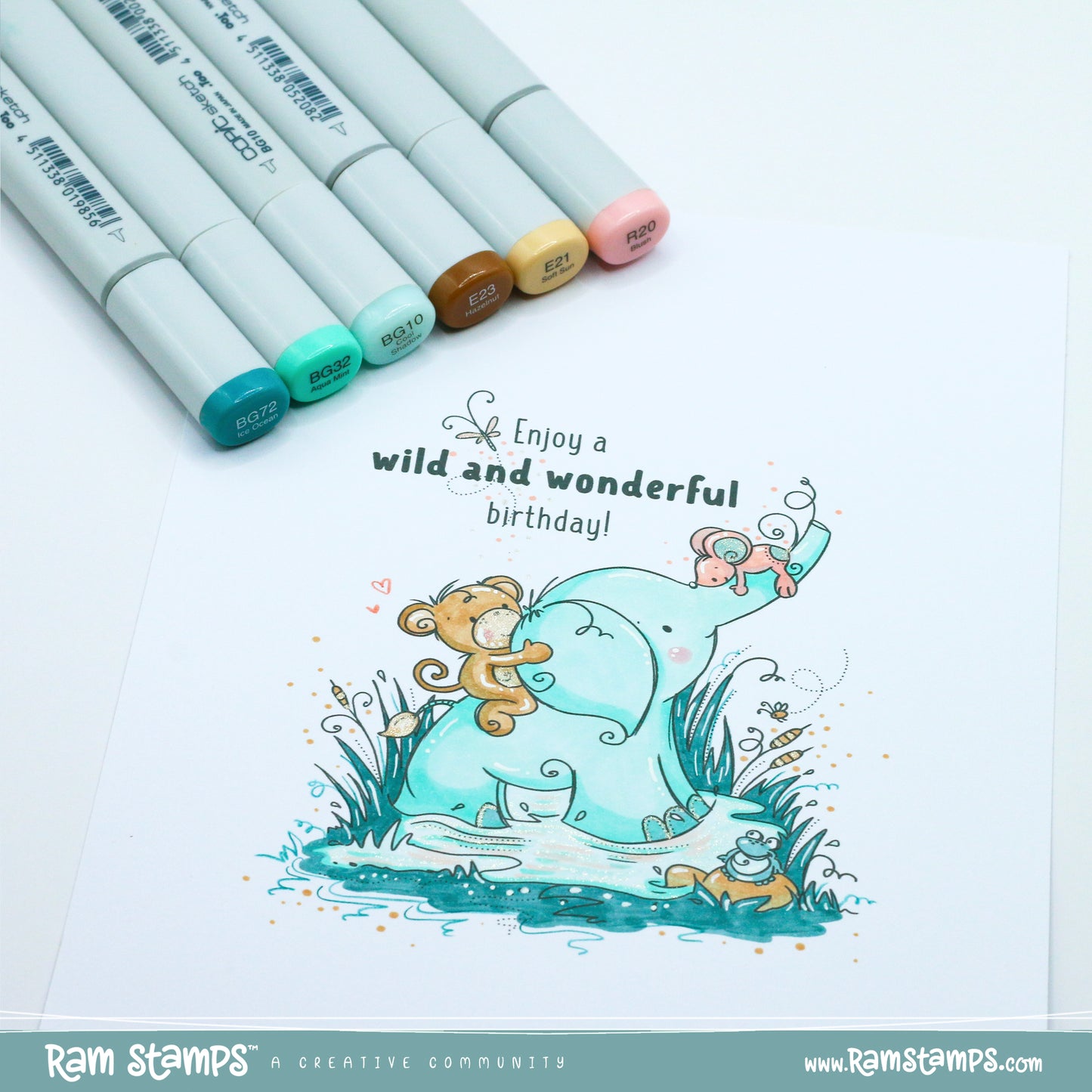 'Safari Friends: Wild & Wonderful' Digital Stamp