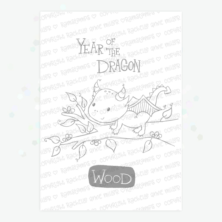 'Year of the Dragon' Digital Stamp & Paper Set