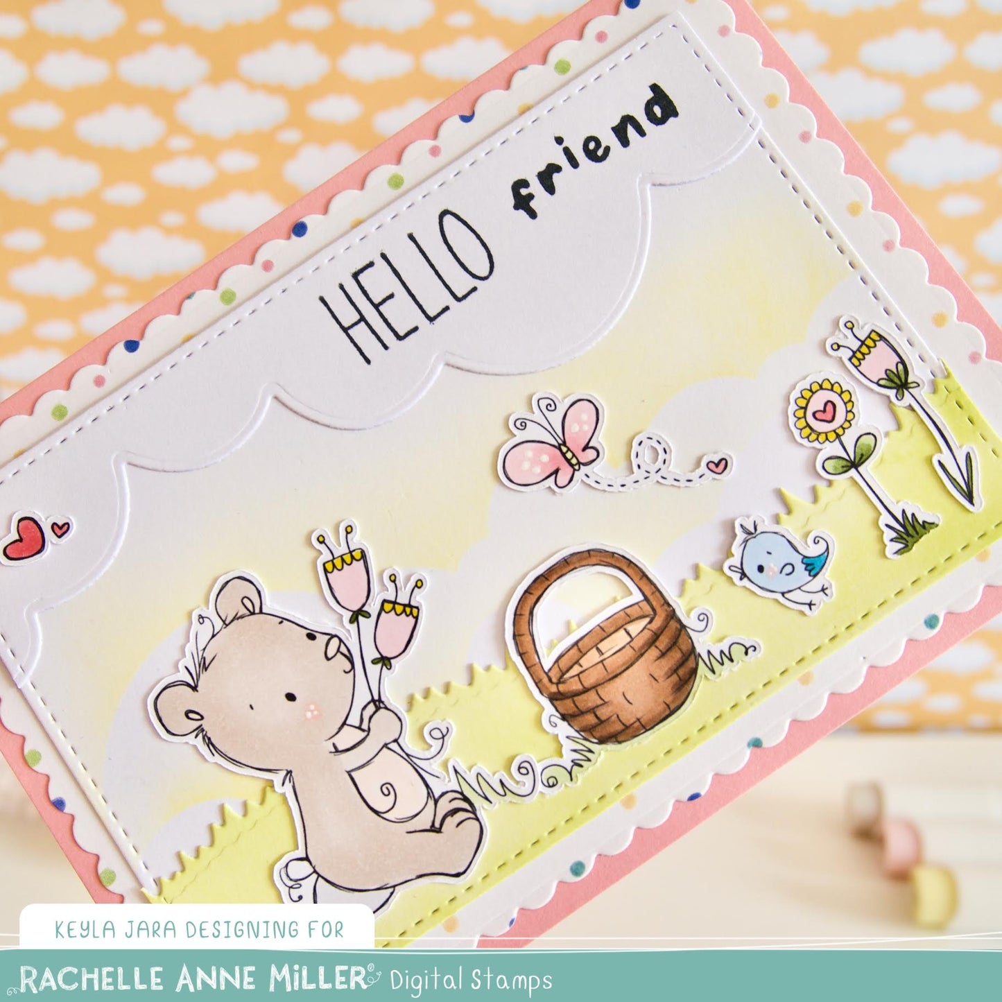 'Garden Friends' Scene Creator Digital Stamp