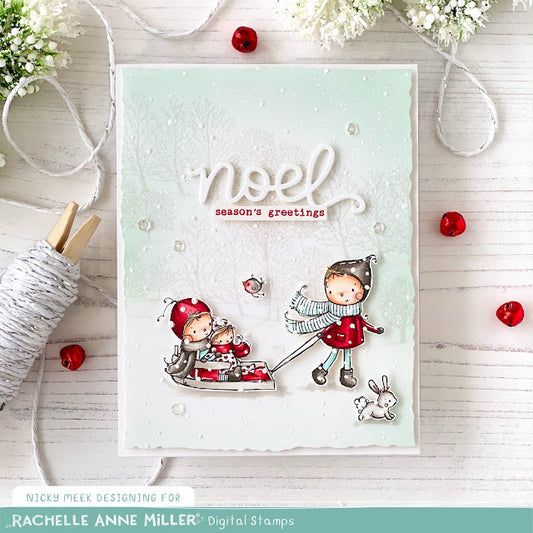 'Christmas Sled' Digital Stamp