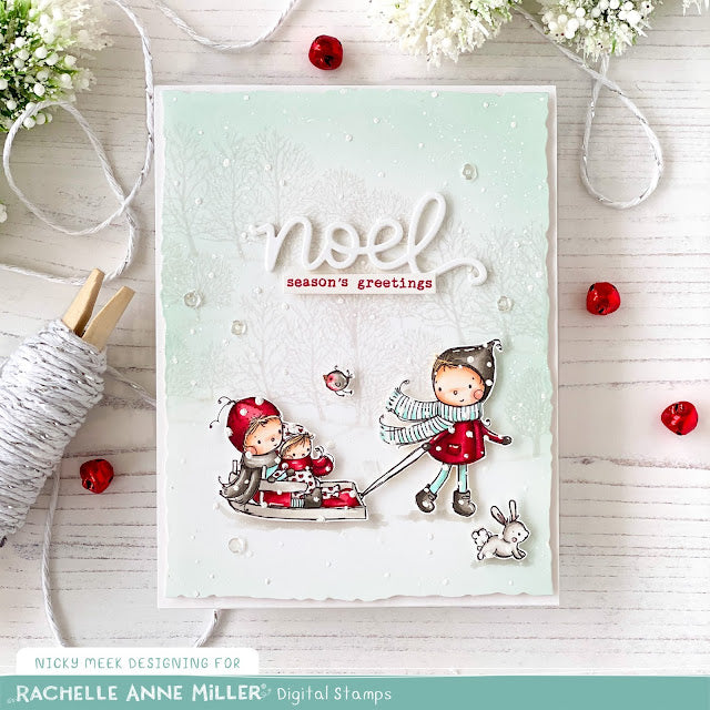 'Christmas Sled' Digital Stamp