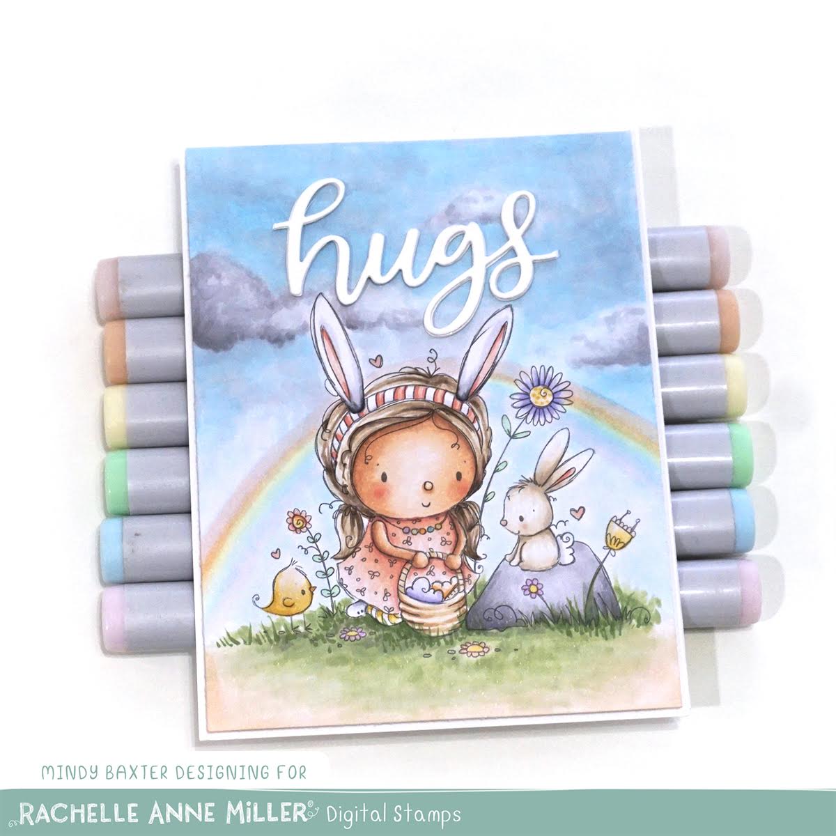 'Easter Bunny Girl' Digital Stamp