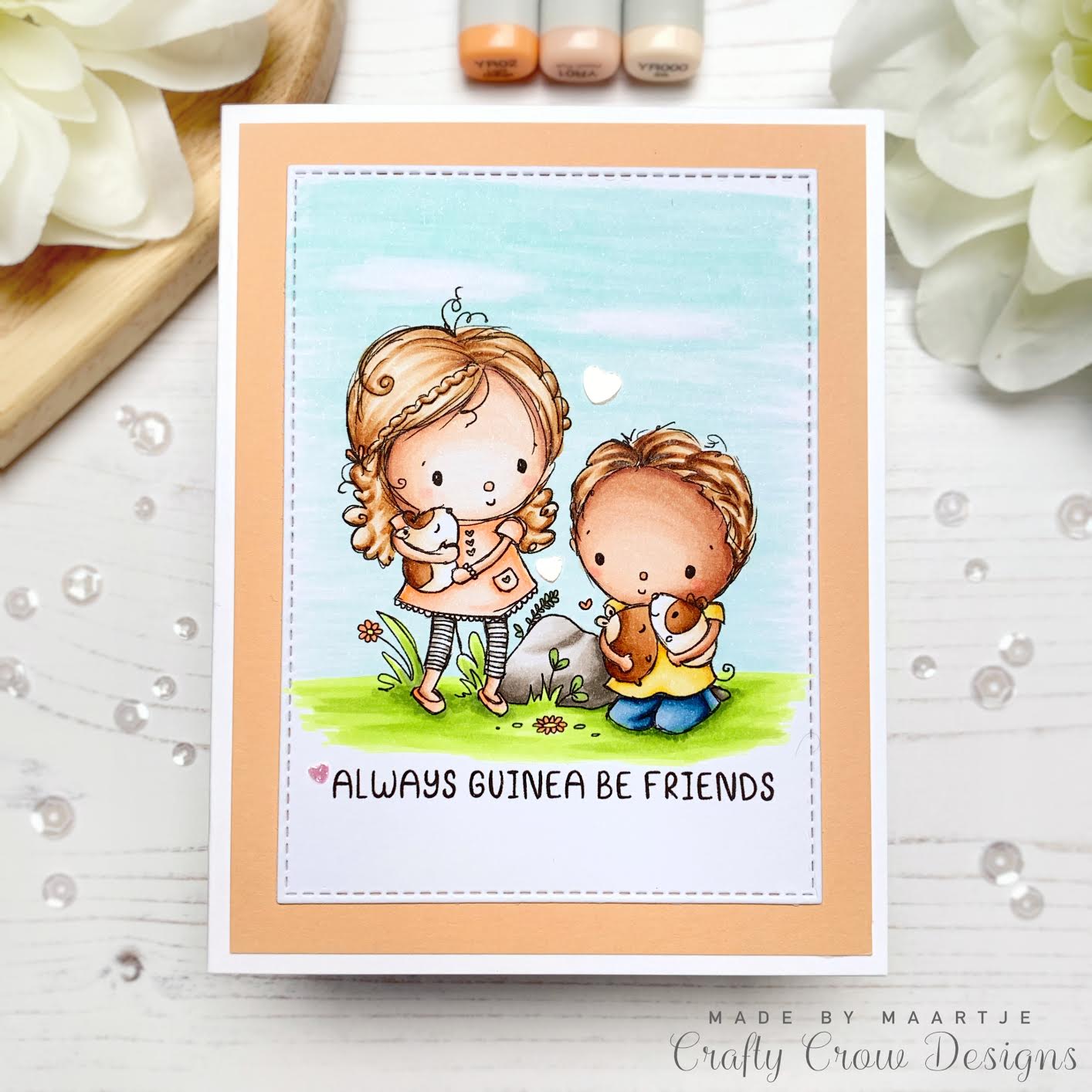'Guinea Friends' Digital Stamp