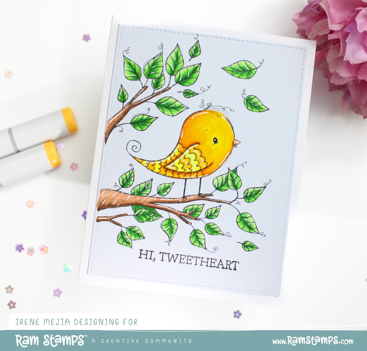 'Pretty Bird' Digital Stamp