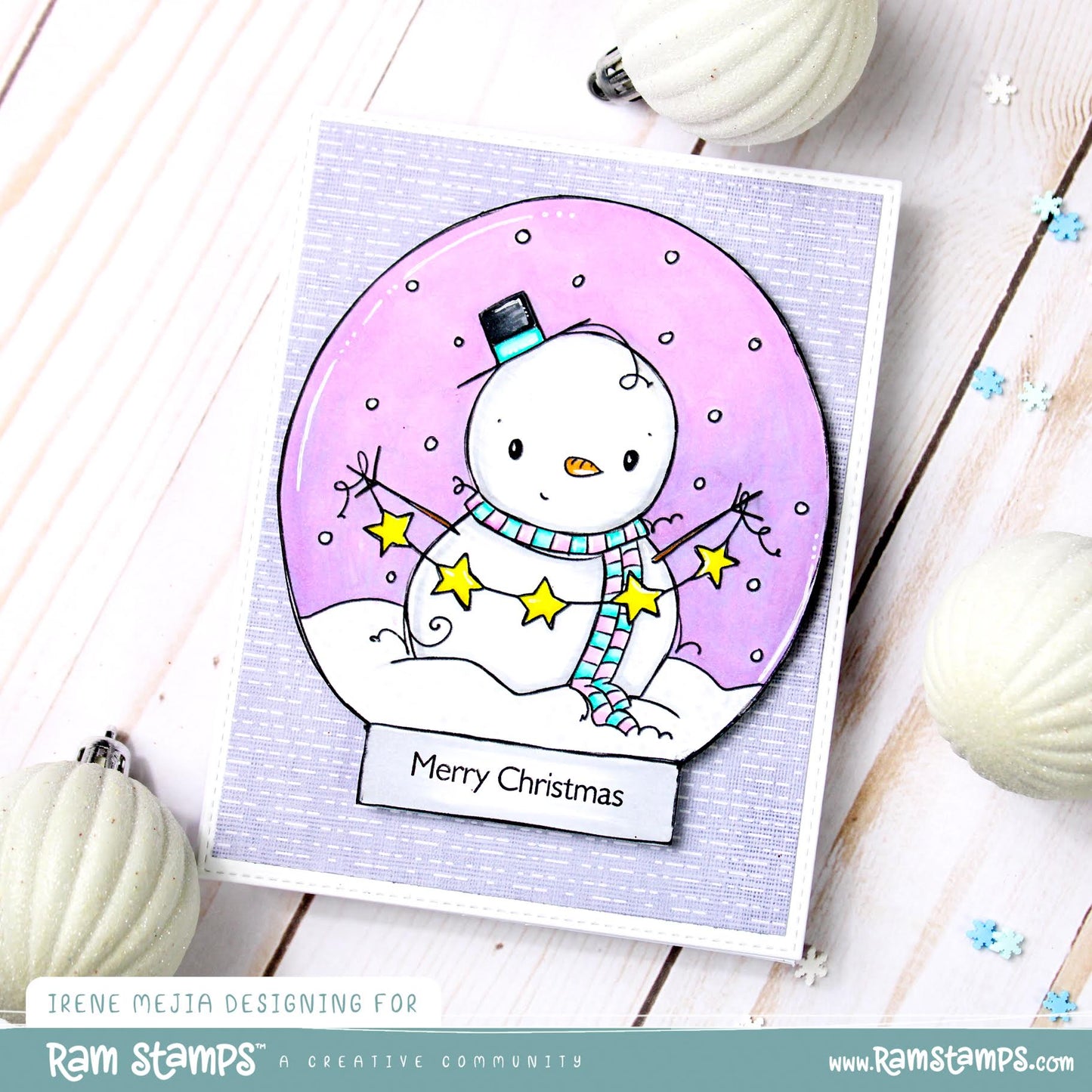 'Snowman Globe' Digital Stamp