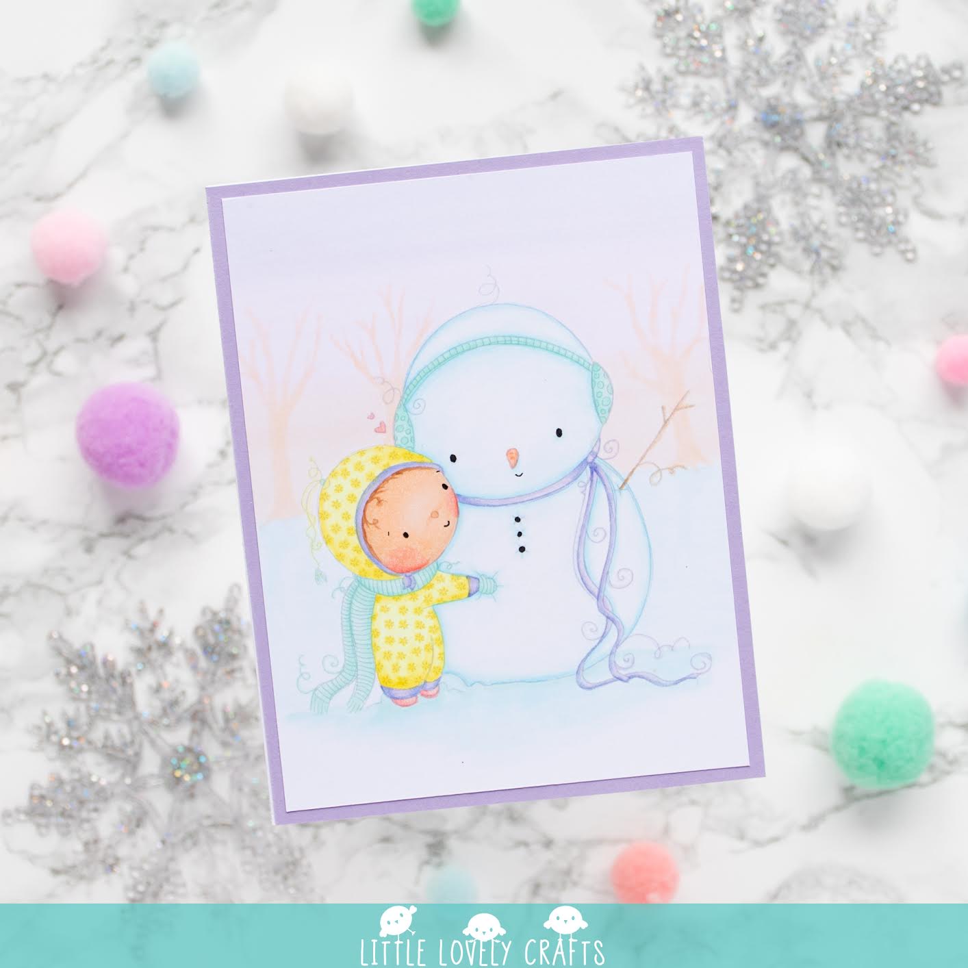 'Snowman Hug' Christmas Digital Stamp