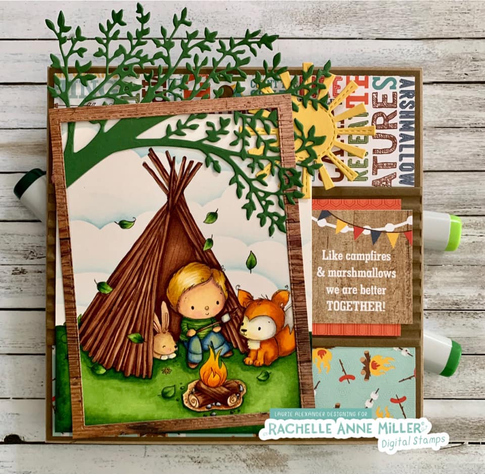 'Woodland Camping' Digital Stamp