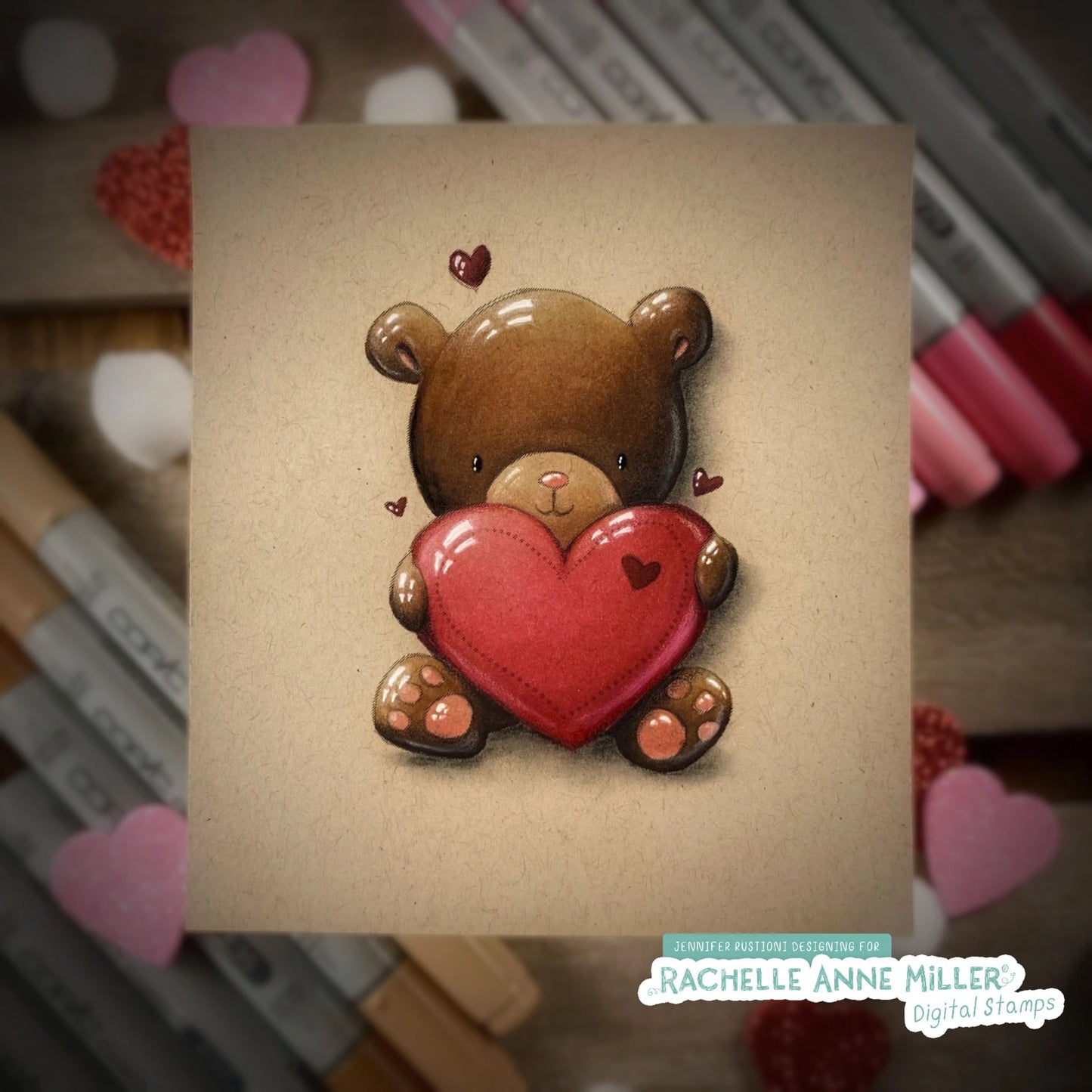 'Valentine Friends' Digital Stamp Set
