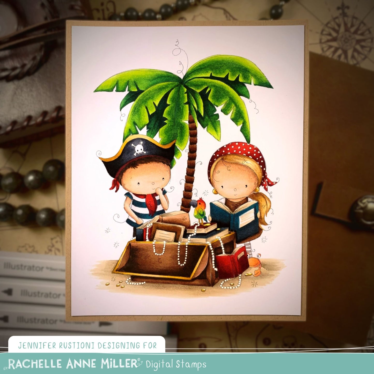 'Treasure Island' Digital Stamp