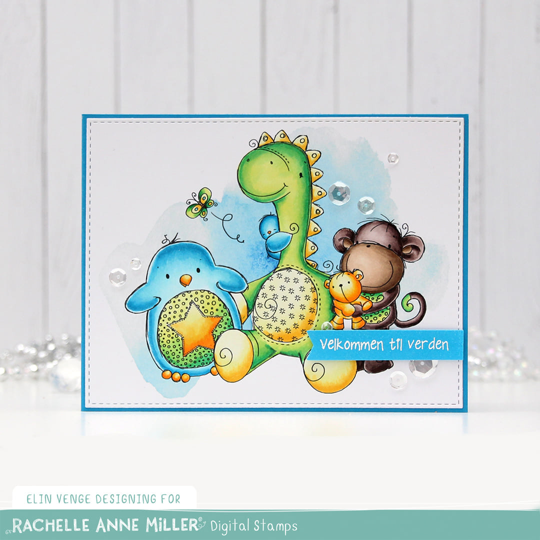 'Dinosaur Friends' Digital Stamp