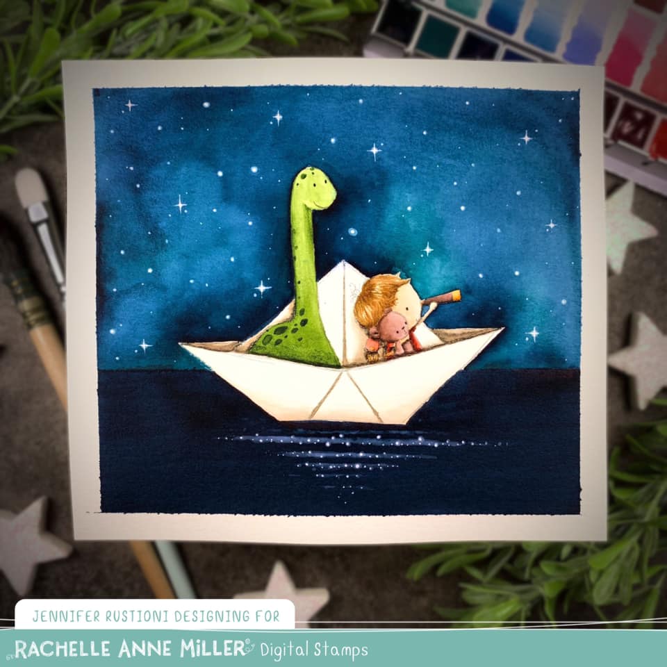 'Paper Boat' Digital Stamp