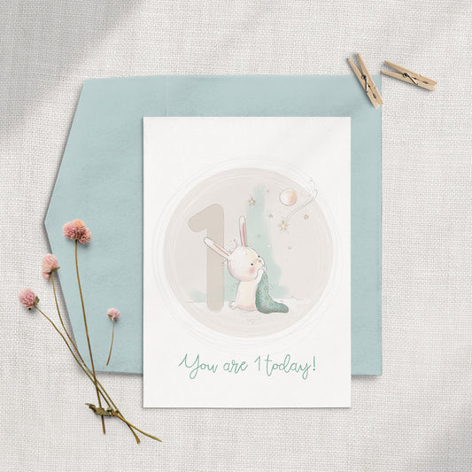 Birthday Number (Ages 1-6) 5x7 Greeting Card