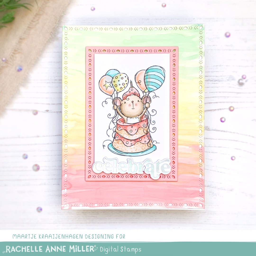 'Birthday Mouse' Digital Stamp