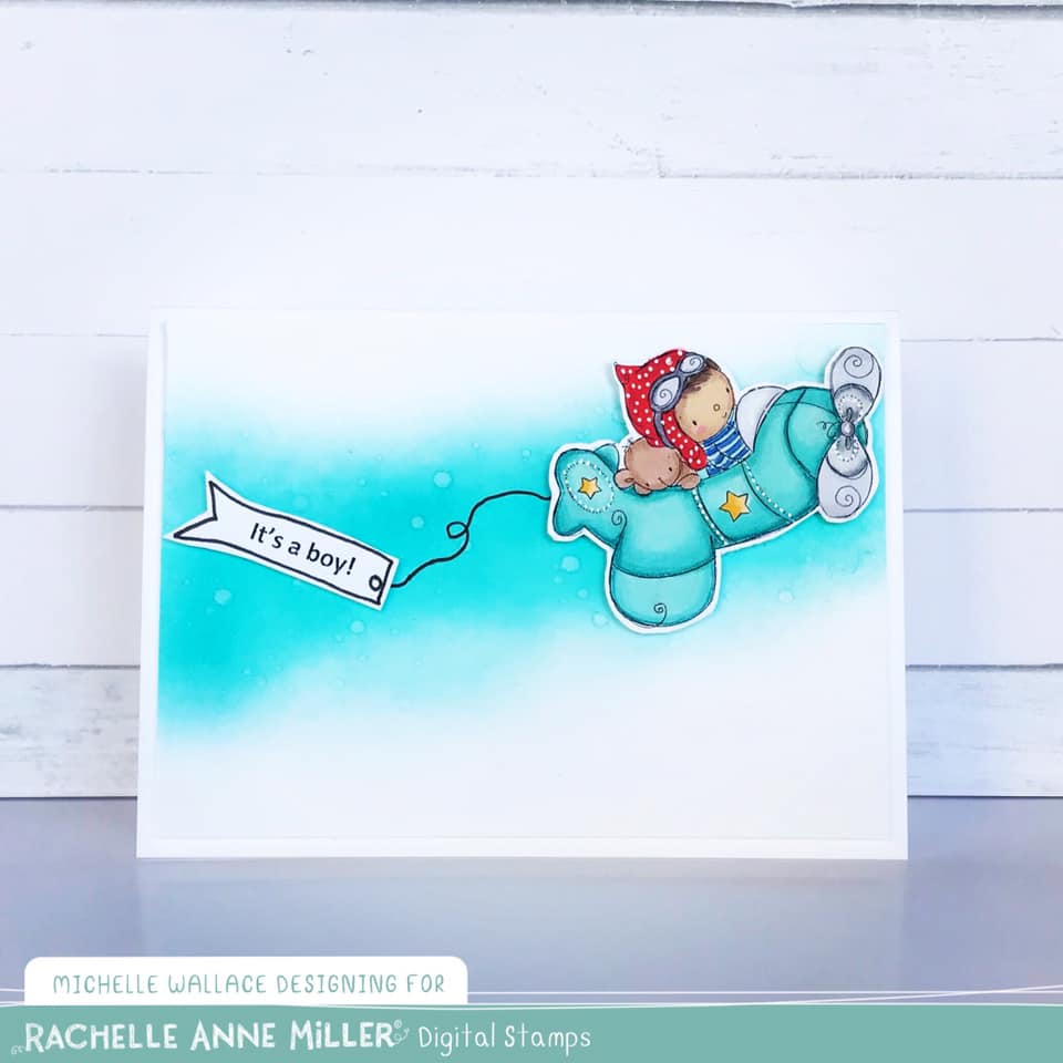 'Little Pilot' Digital Stamp