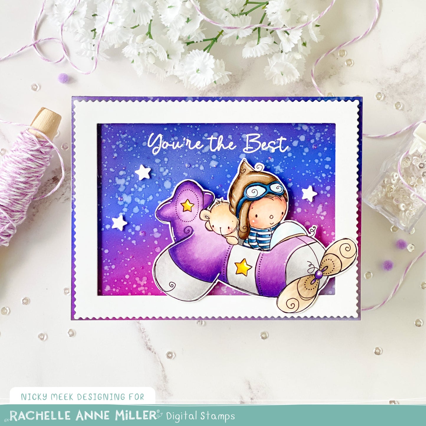 'Little Pilot' Digital Stamp