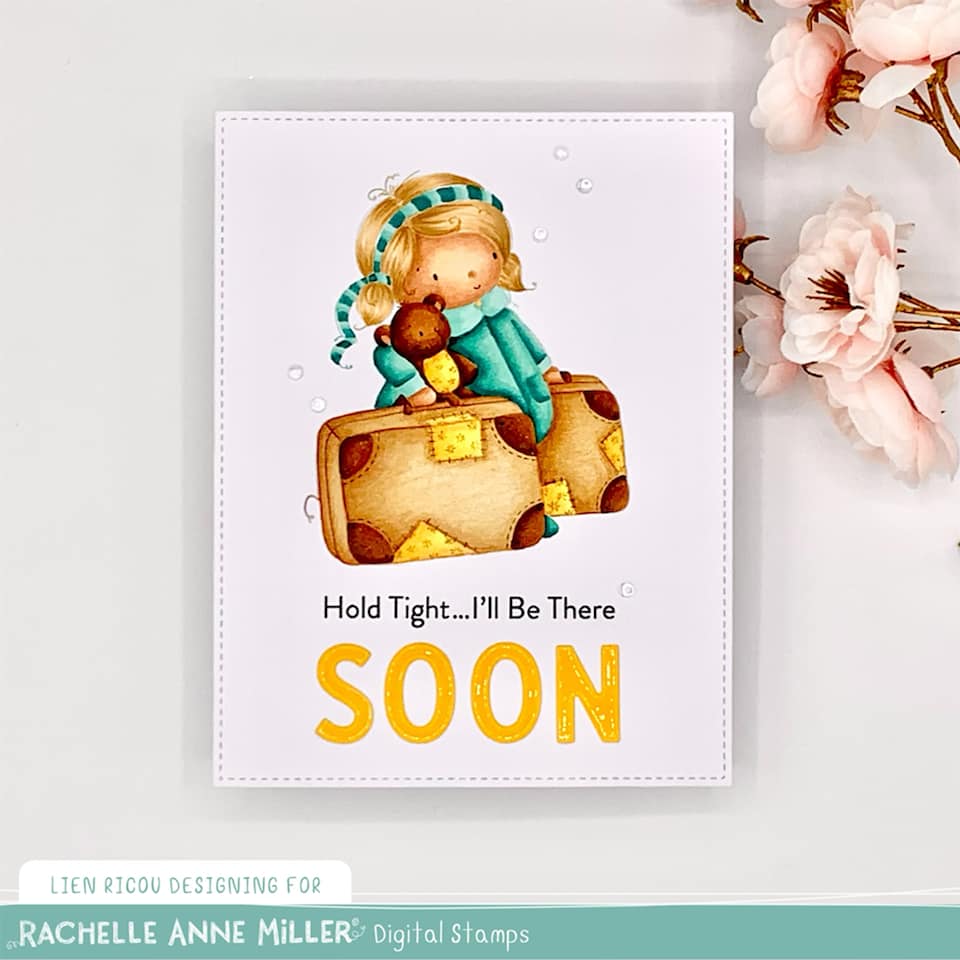 'Teddy Travels' Digital Stamp