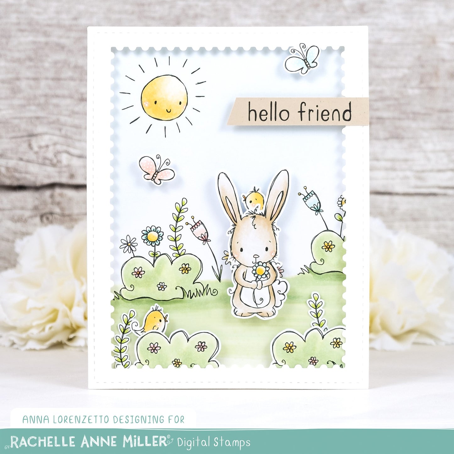 'Garden Friends'  Scene Creator Digital Stamp