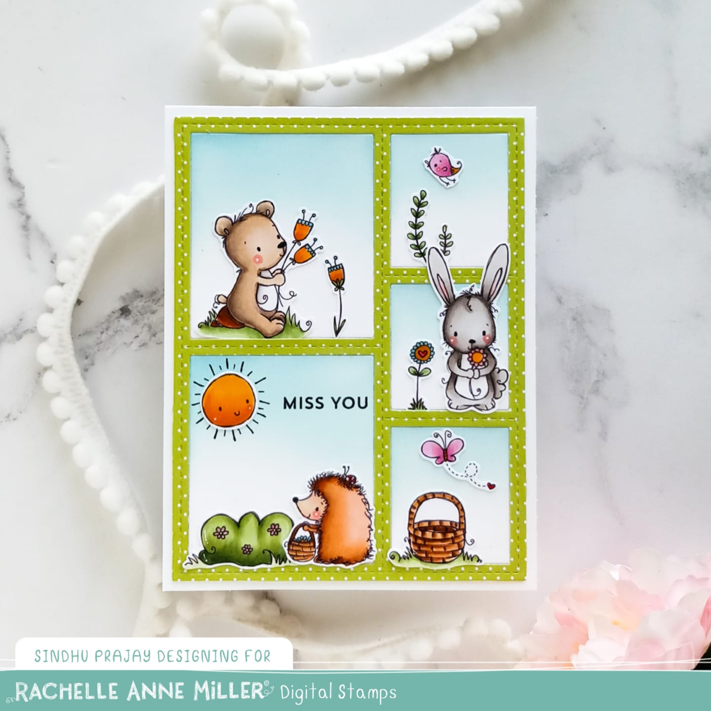 'Garden Friends' Scene Creator Digital Stamp