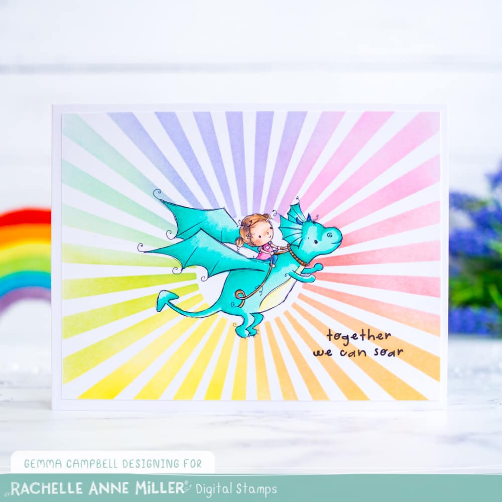 'Dragon - Girl' Digital Stamp