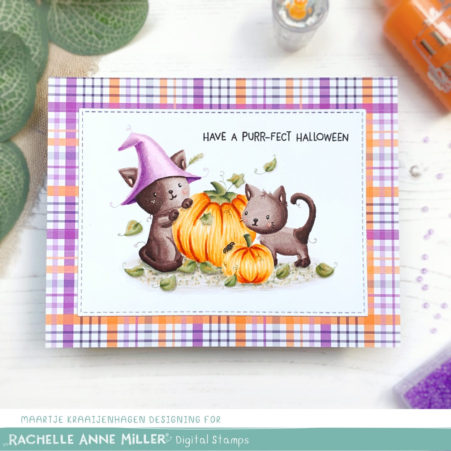 'Halloween Cats' Digital Stamp
