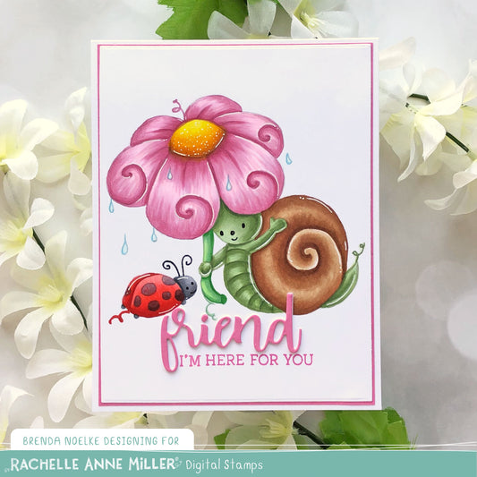 'Snail Friend' Digital Stamp