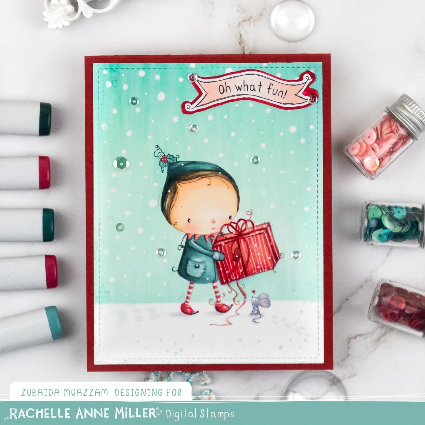 'Holiday Friends' Digital Stamp Set