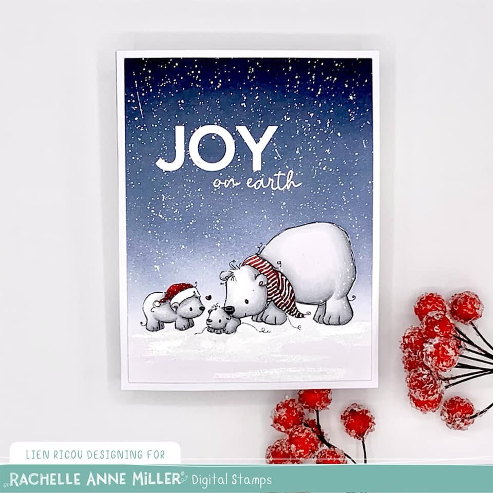 'Polar Bears' Digital Stamp