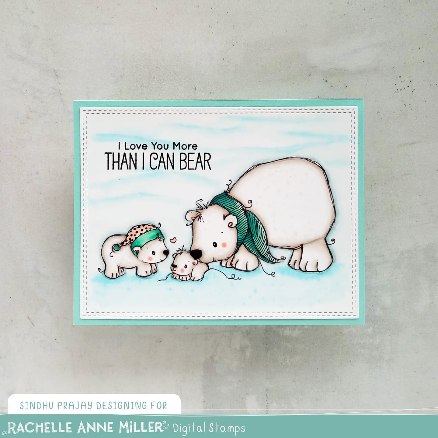 'Polar Bears' Digital Stamp