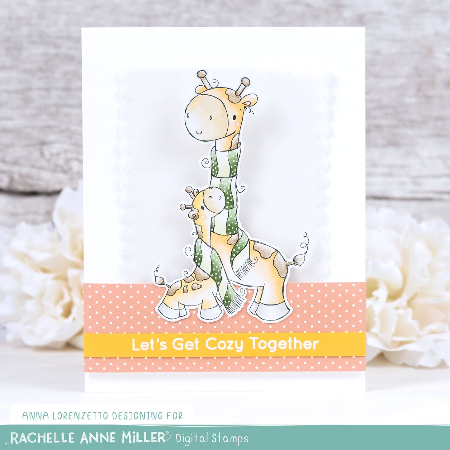 'Giraffe Hug' Digital Stamp