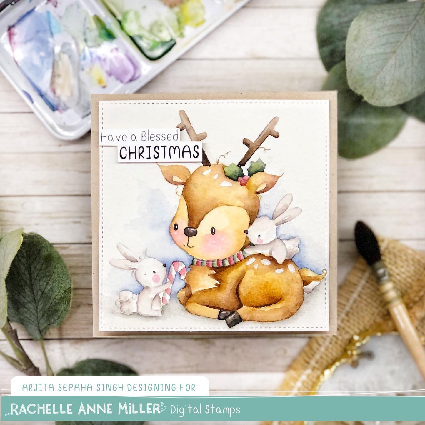 'Sweet Reindeer' Digital Stamp