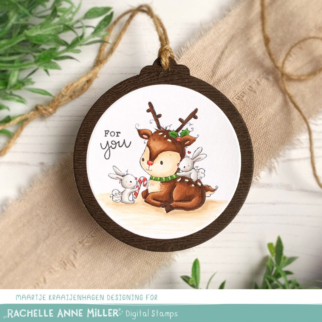 'Sweet Reindeer' Digital Stamp