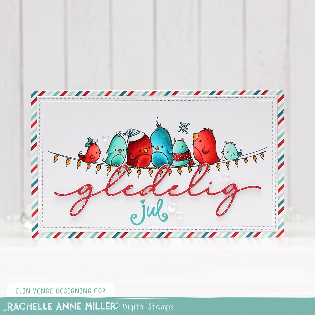 'Holiday Birds' Digital Stamp