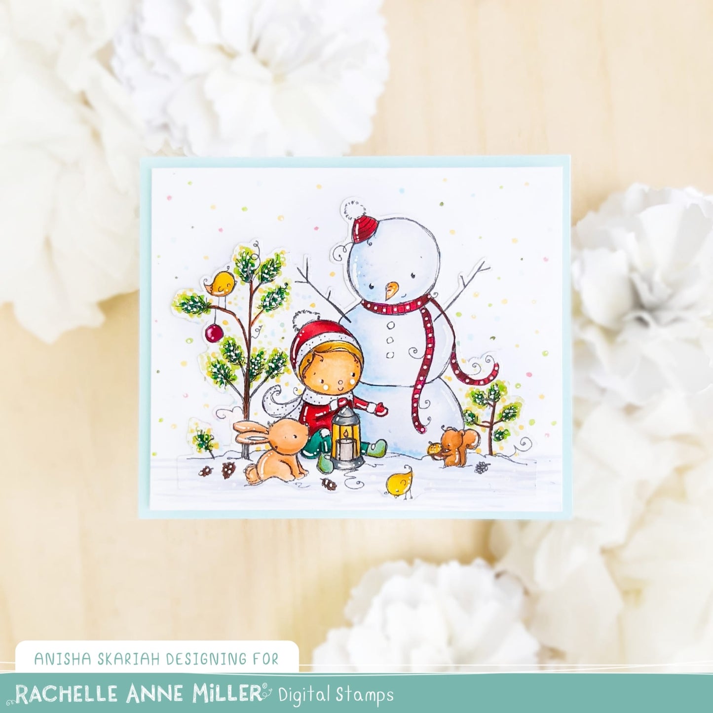 'Woodland Snowman' Digital Stamp