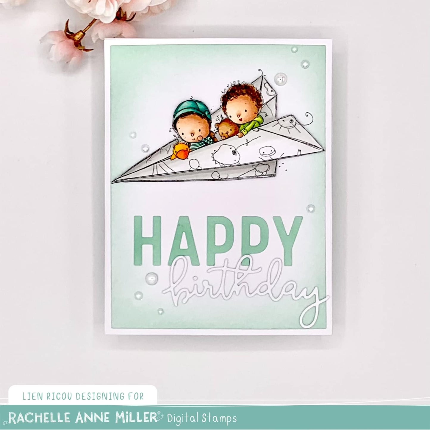 'Paper Plane' Digital Stamp