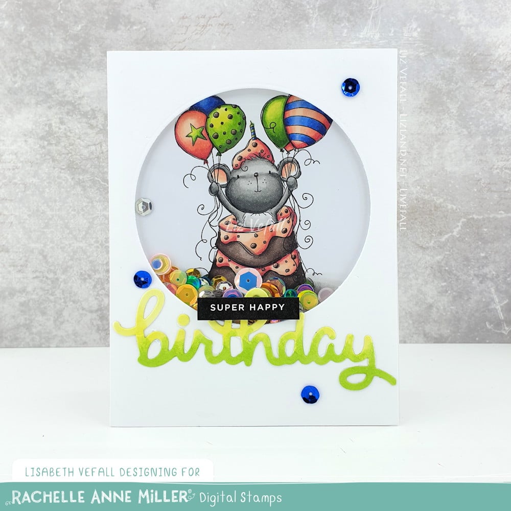 'Birthday Mouse' Digital Stamp