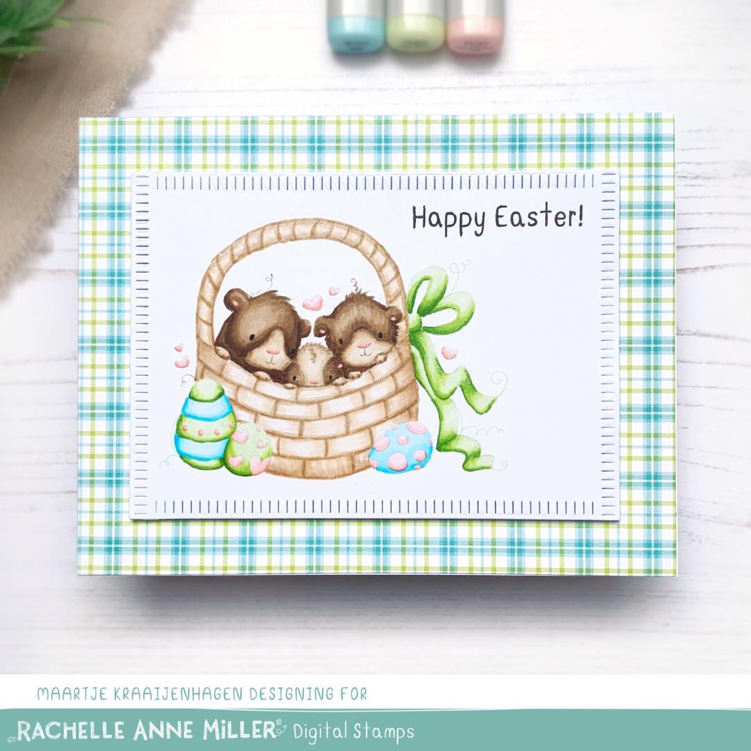 'Easter Guinea Pigs' Digital Stamp