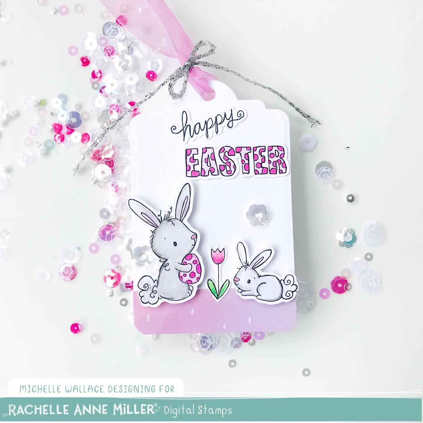 'Hoppy Easter' Scene Creator Digital Stamp