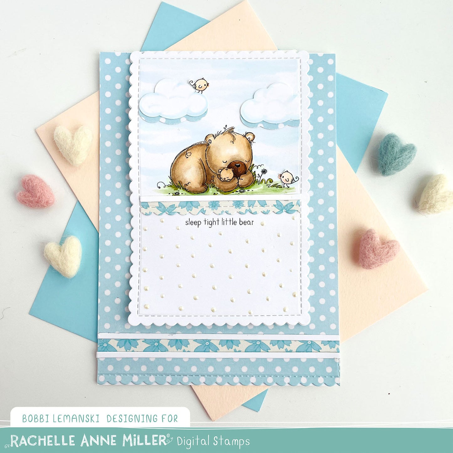 'Mother and Baby Bear' Digital Stamp
