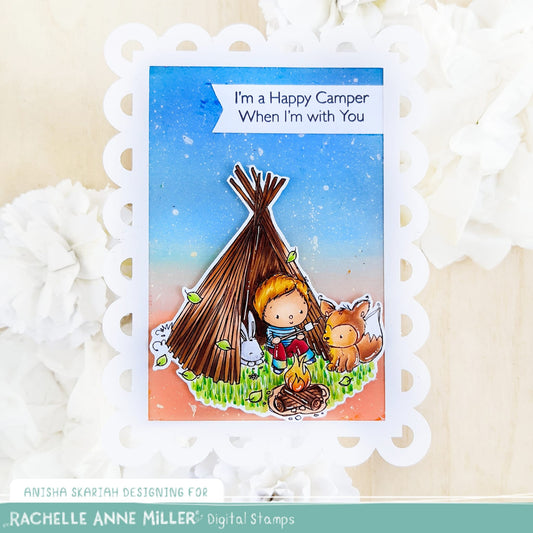 'Woodland Camping' Digital Stamp