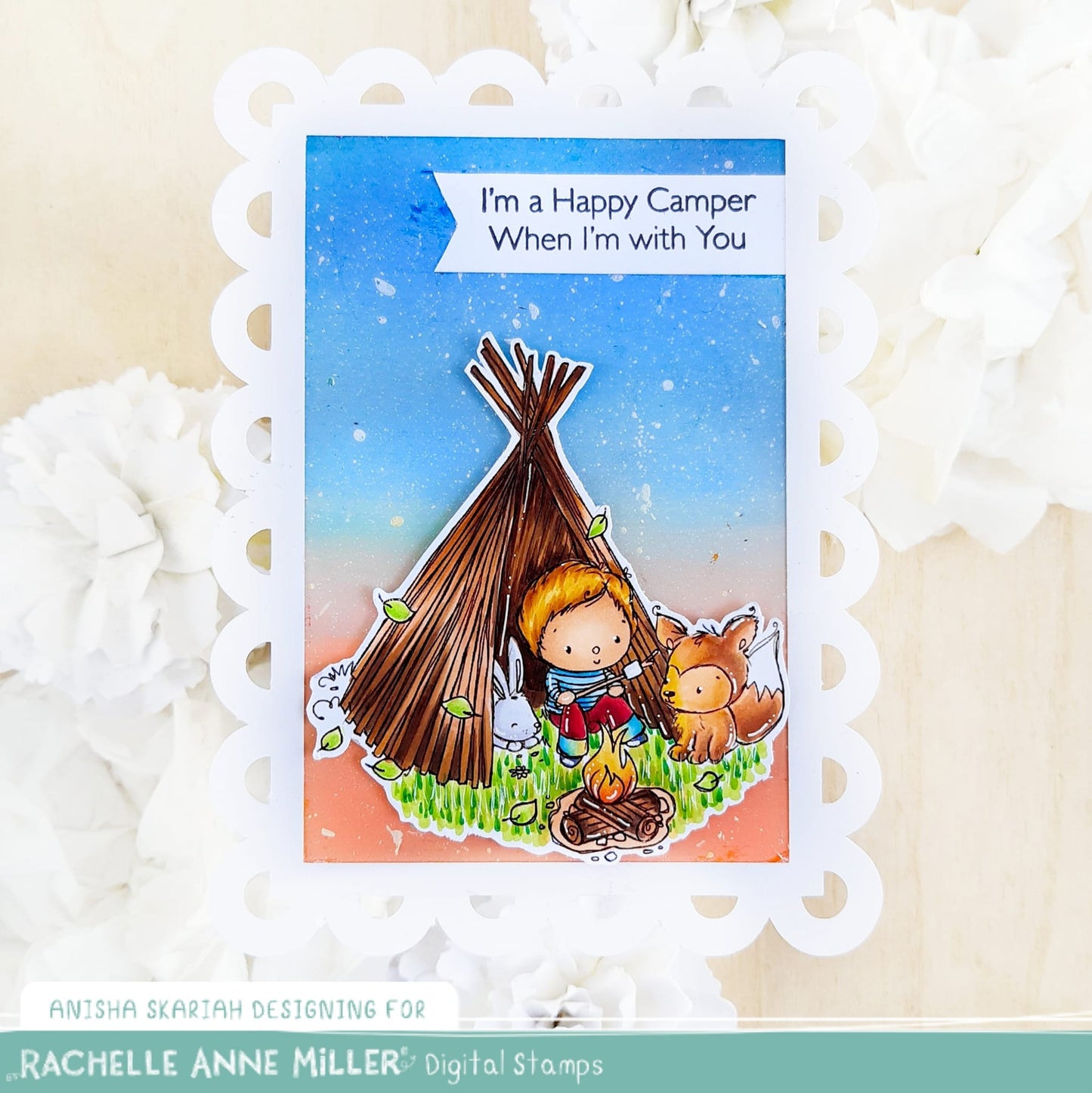 'Woodland Camping' Digital Stamp