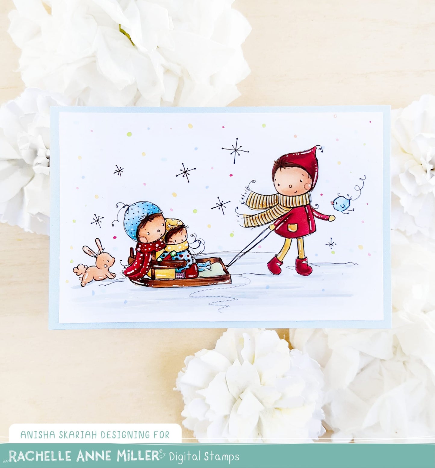 'Christmas Sled' Digital Stamp