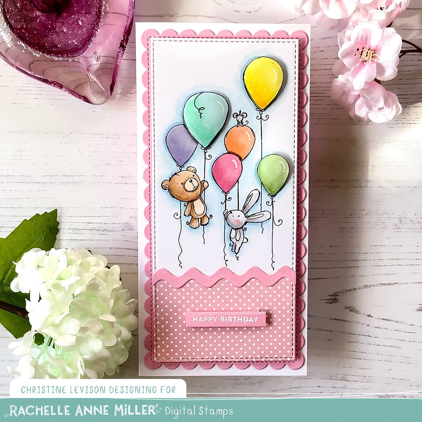 'Animal Balloons' Digital Stamp