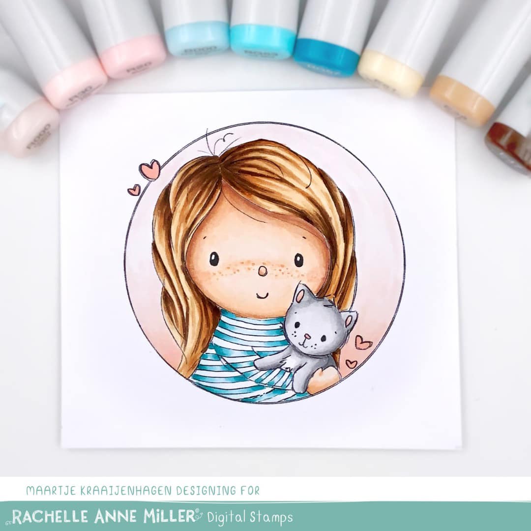 'Maartje's Meow' Profile Digital Stamp