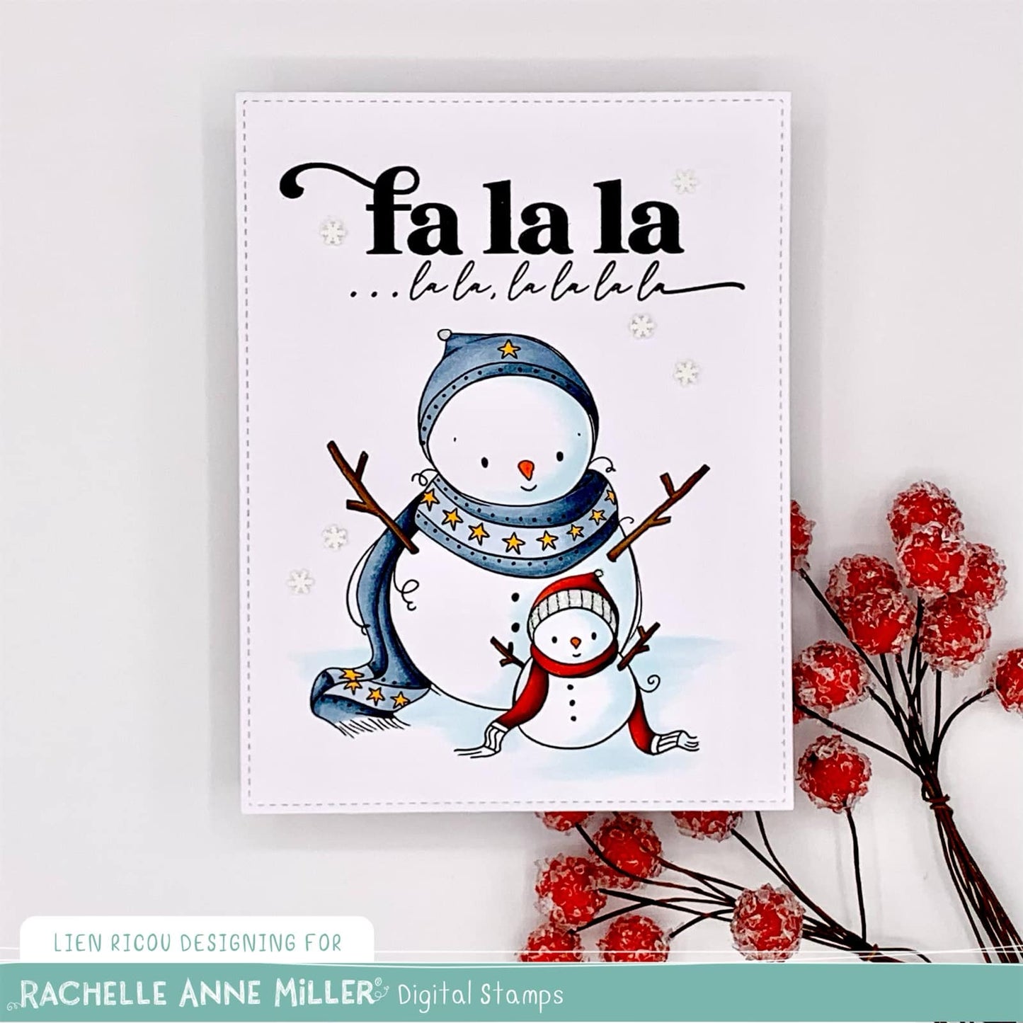 'Snowman Family' Christmas Digital Stamp