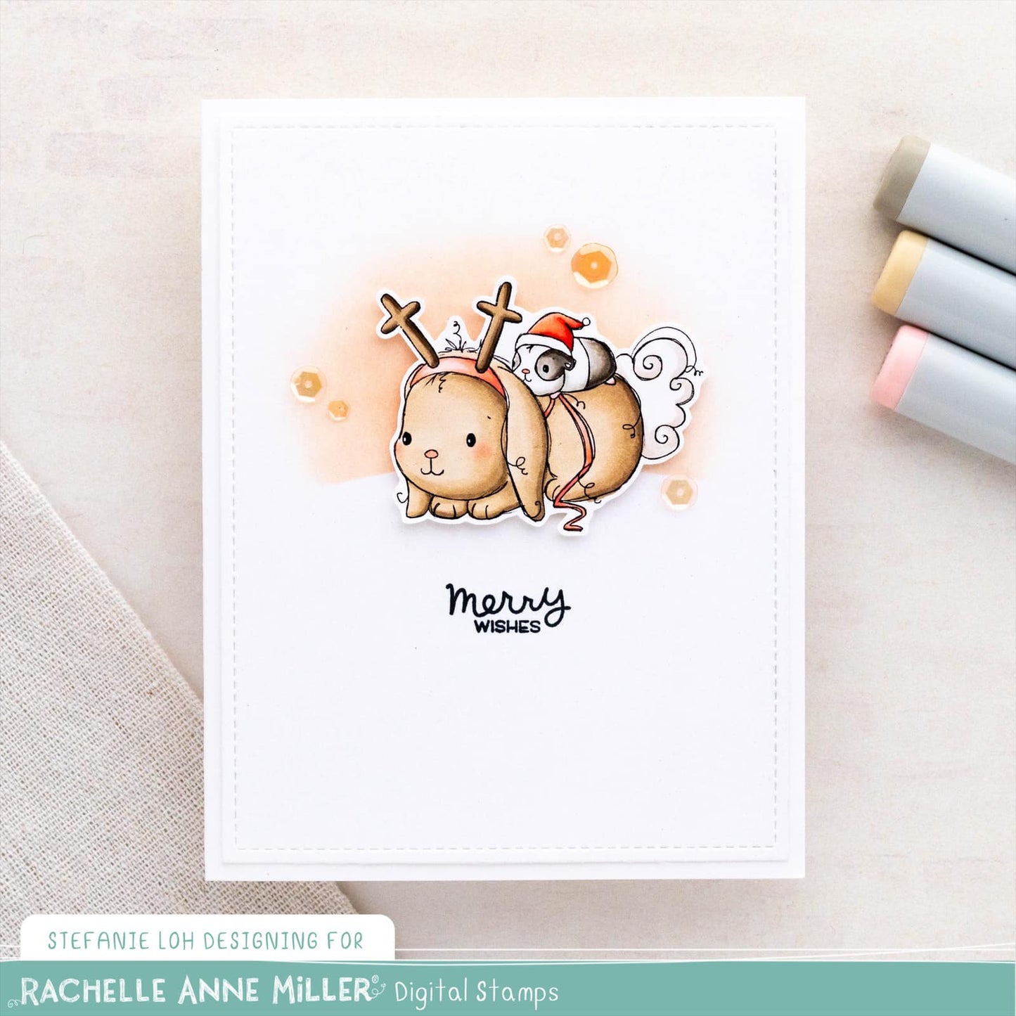 'Bunny & Guinea: Christmas' Digital Stamp Set